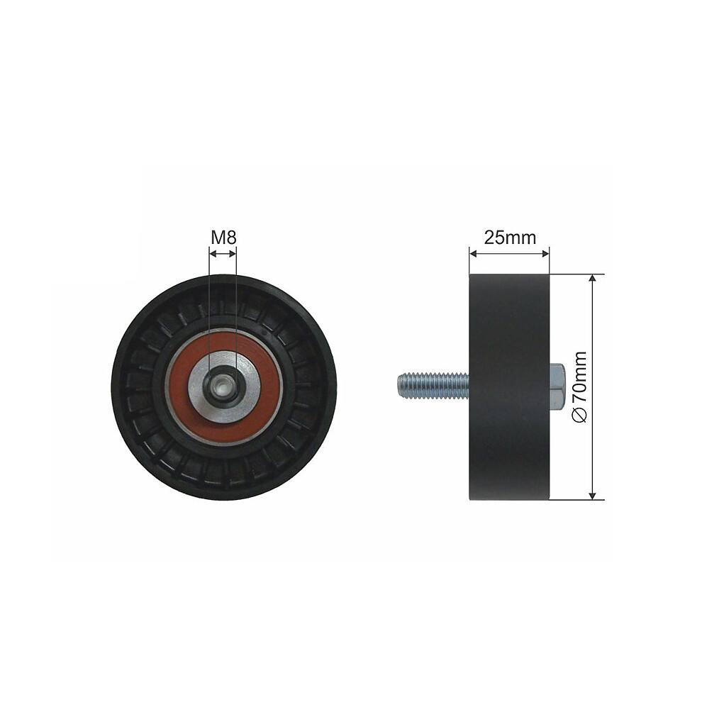 N.T.Y. RNK-FT-007.NTY Deflection/Guide Pulley, V-ribbed belt for CITROËN,FIAT,IV - Image 9