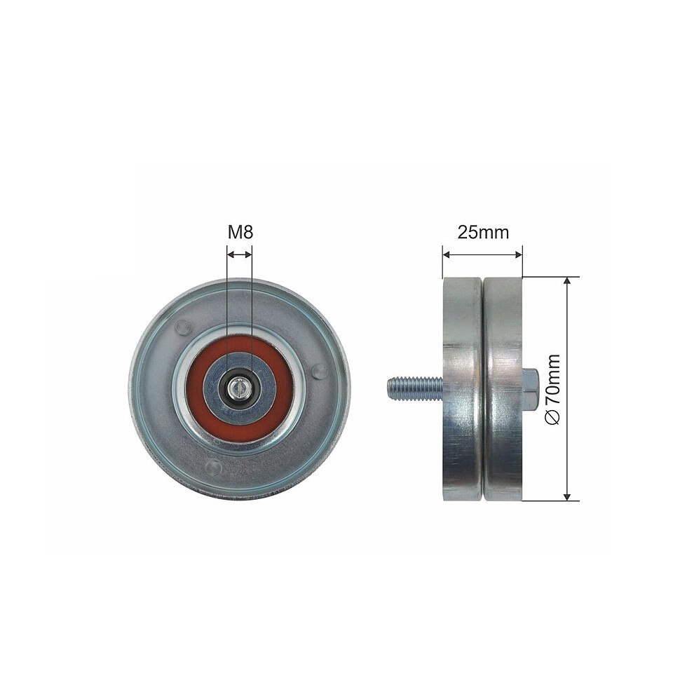 RNK-FT-008 NTY Deflection/Guide Pulley, V-ribbed belt for CITROËN,FIAT,PEUGEOT - Image 10