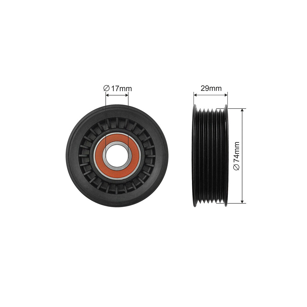 Nty Pulley Idler V-Belt For Honda Accord 08-12 Civic 06-12 Cr-V 07