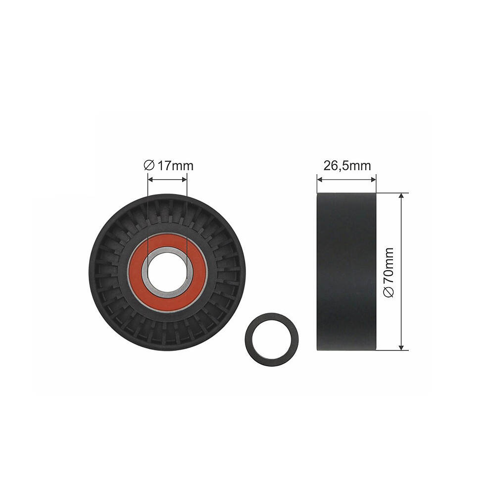 NTY RNK-ME-004 Tensioner Pulley, V-ribbed belt for JEEP,MERCEDES-BENZ - Image 7