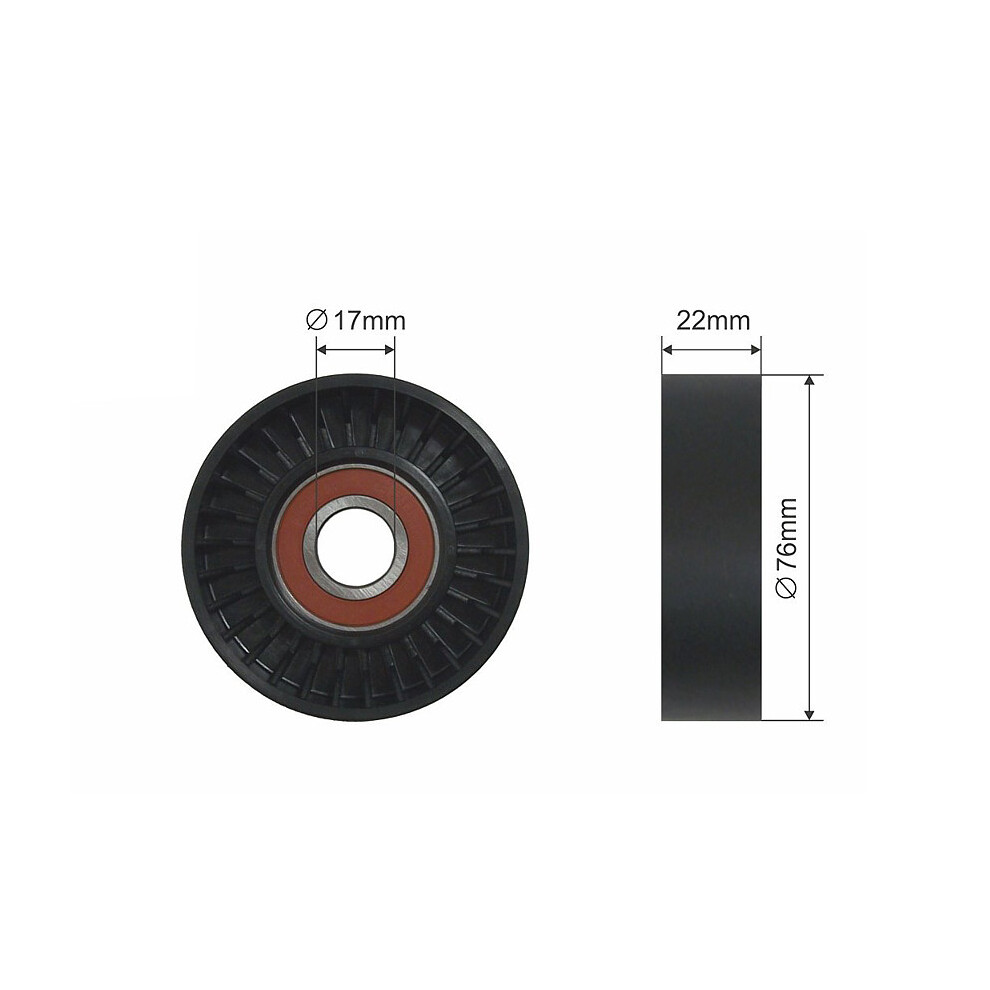 Nty Pulley Idler V-Belt For Mercedes A (W168) Vaneo (414) 97