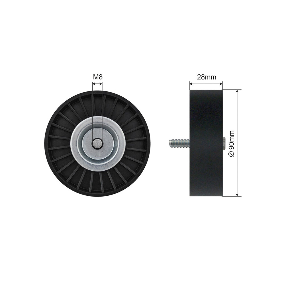 V-belt tensioner pulley Plastic RNK-ME-046 NTY for MERCEDES-BENZ C-CLASS T-Model - Image 6