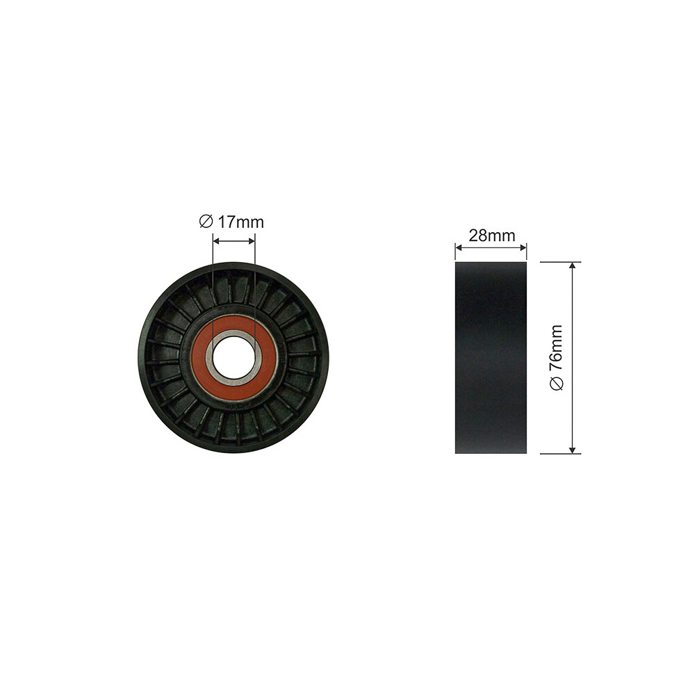 Fits NTY RNK-ME-055 V-RIBBED BELT PULLEY IDLER ⭐UK Stock⭐ - Image 6