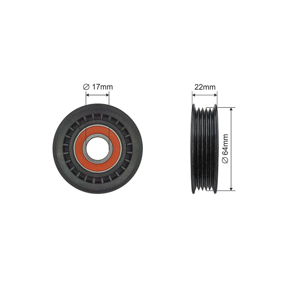 NTY RNK-ME-074 Deflection/Guide Pulley, V-ribbed belt for MERCEDES-BENZ - Image 12