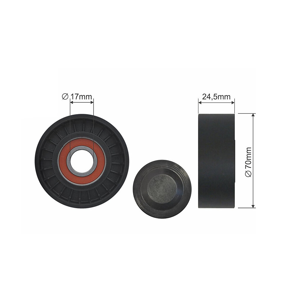 Deflection Guide Pulley V-Ribbed Belt For Mitsubishi Colt Vi 04- 5902048108418