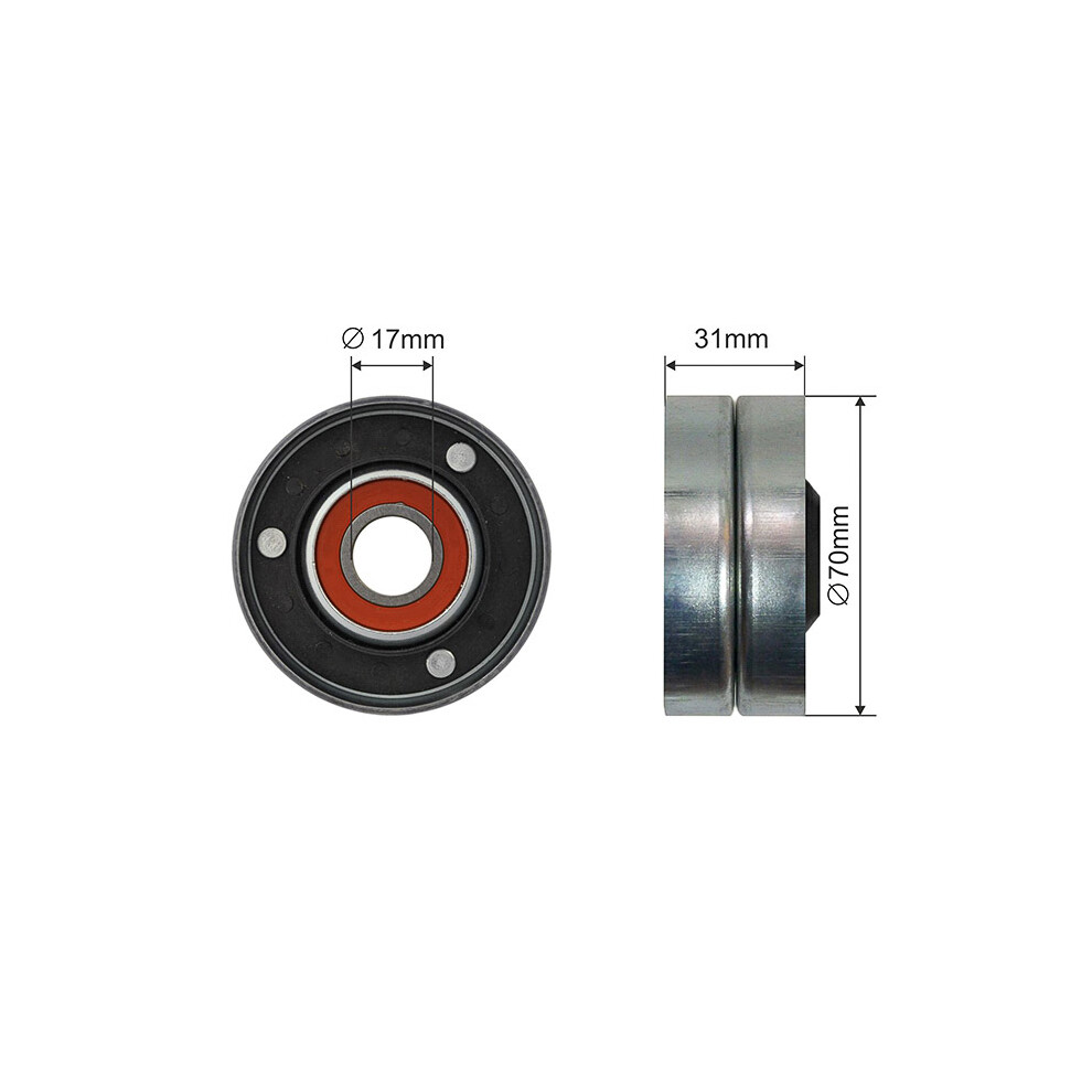 Nty Pulley Idler V-Belt For Land Rover Discovery 04