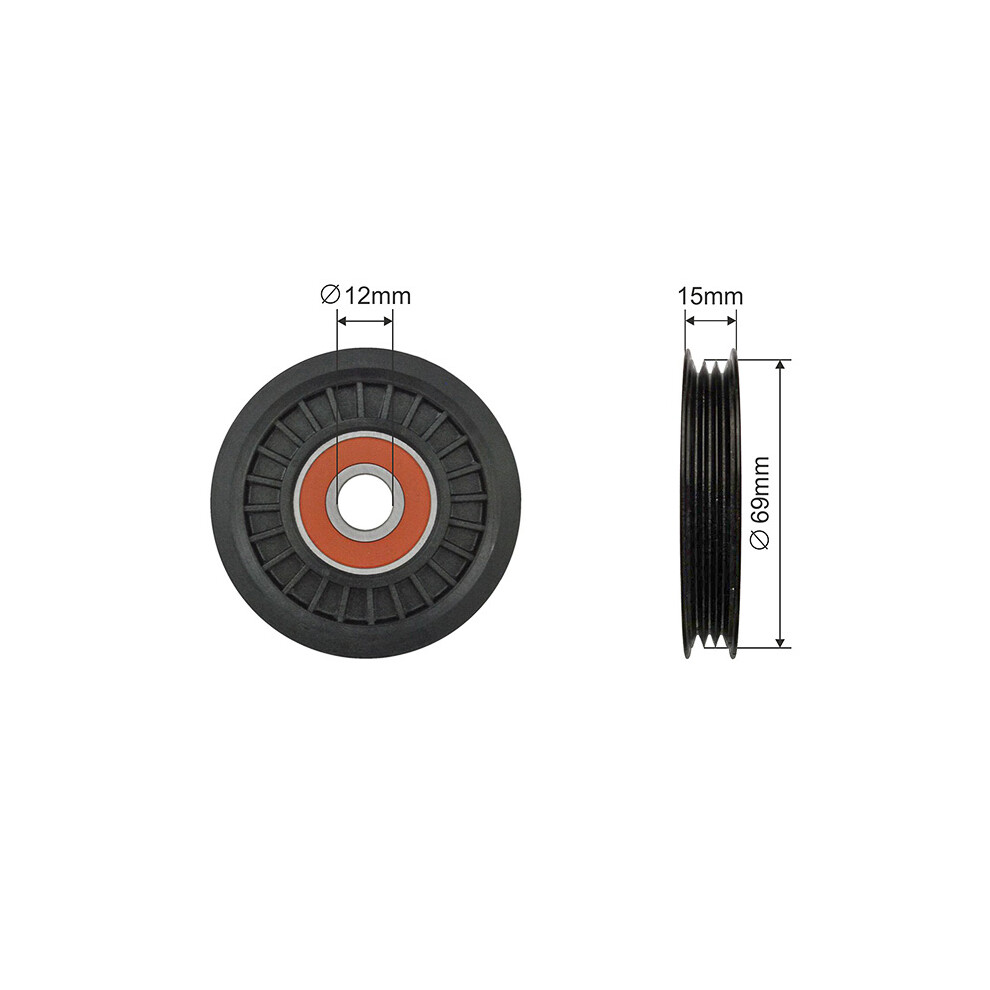 NTY RNK-NS-048 Tensioner Pulley, V-ribbed belt for NISSAN - Image 6