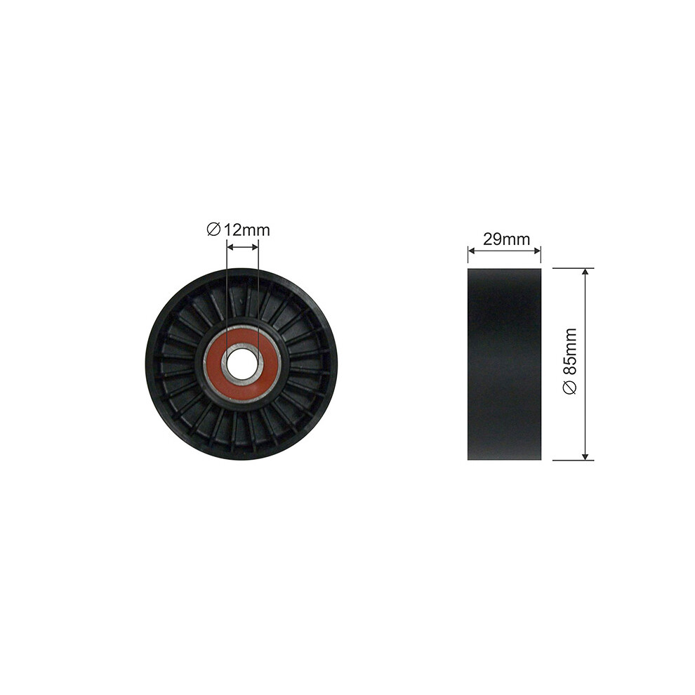 Nty Pulley Idler V-Belt For Nissan Pathfinder Navara 2.5D 05 Size 2