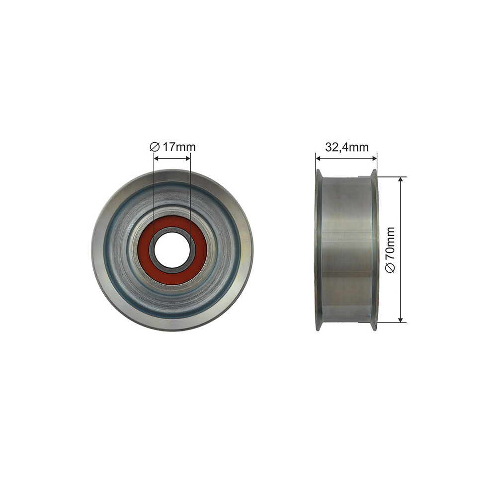 Nty Pulley Idler V-Belt For Nissan Infinity Q70 Qx70 Ex35 Fx37 08