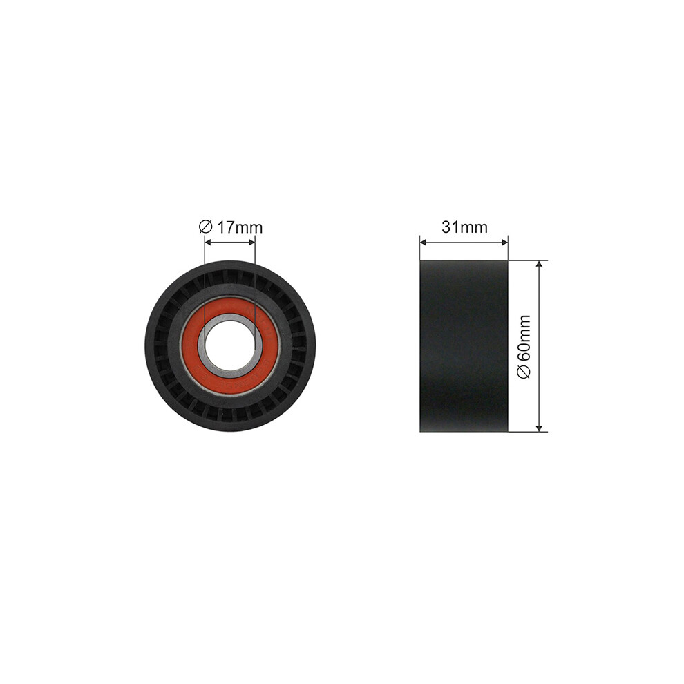 Fits NTY RNK-PL-014 PULLEY IDLER V-BELT - Image 13