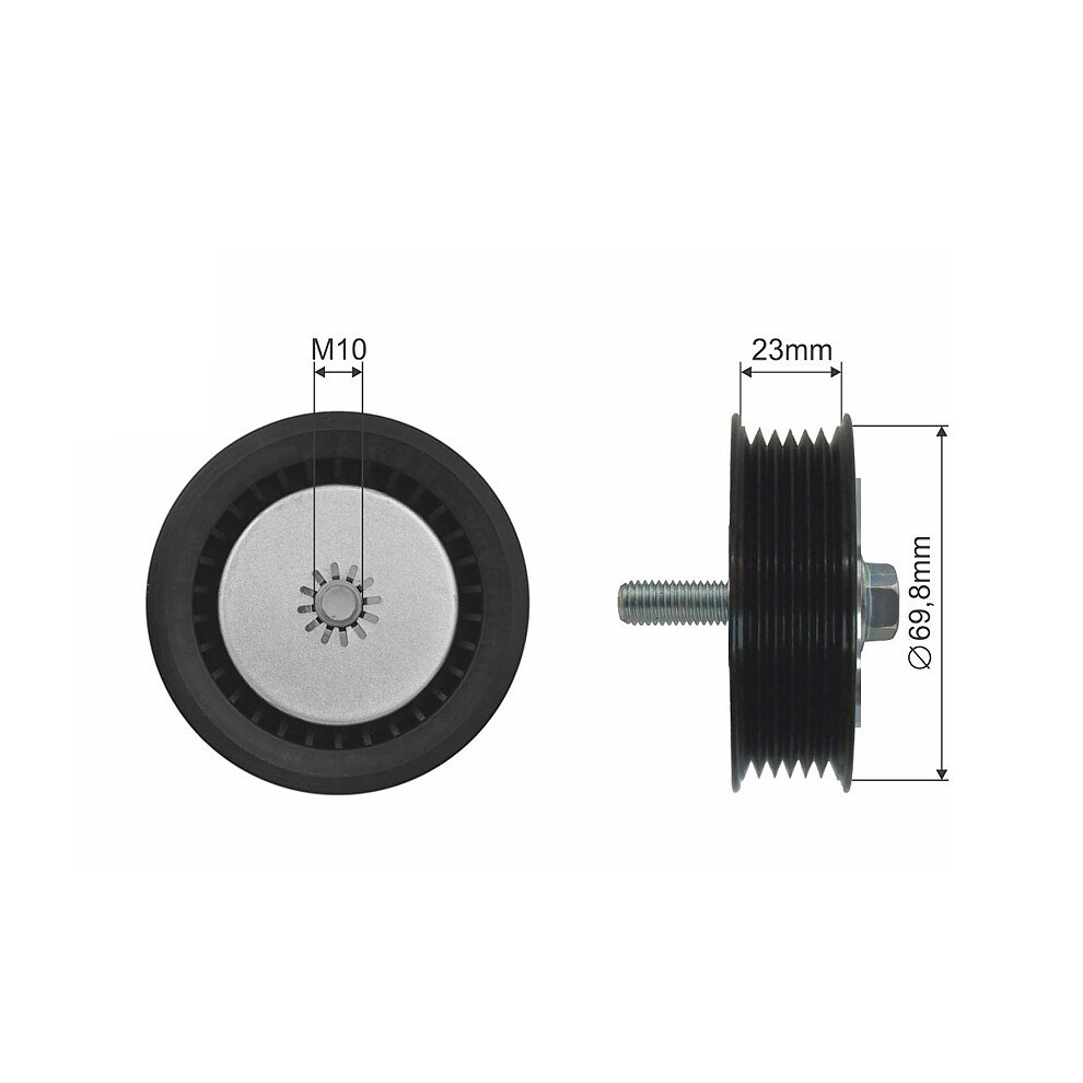 DEFLECTIONGUIDE PULLEY VRIBBED BELT RNK-PL-024 FOR CHEVROLET OPEL ZAFIRA/VAN - Image 10