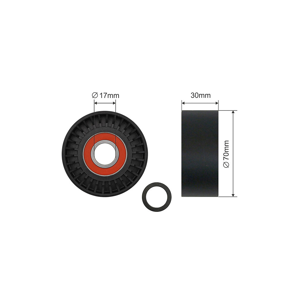 Nty Pulley Idler V-Belt For Porsche Cayenne, Panamera 4.8 07