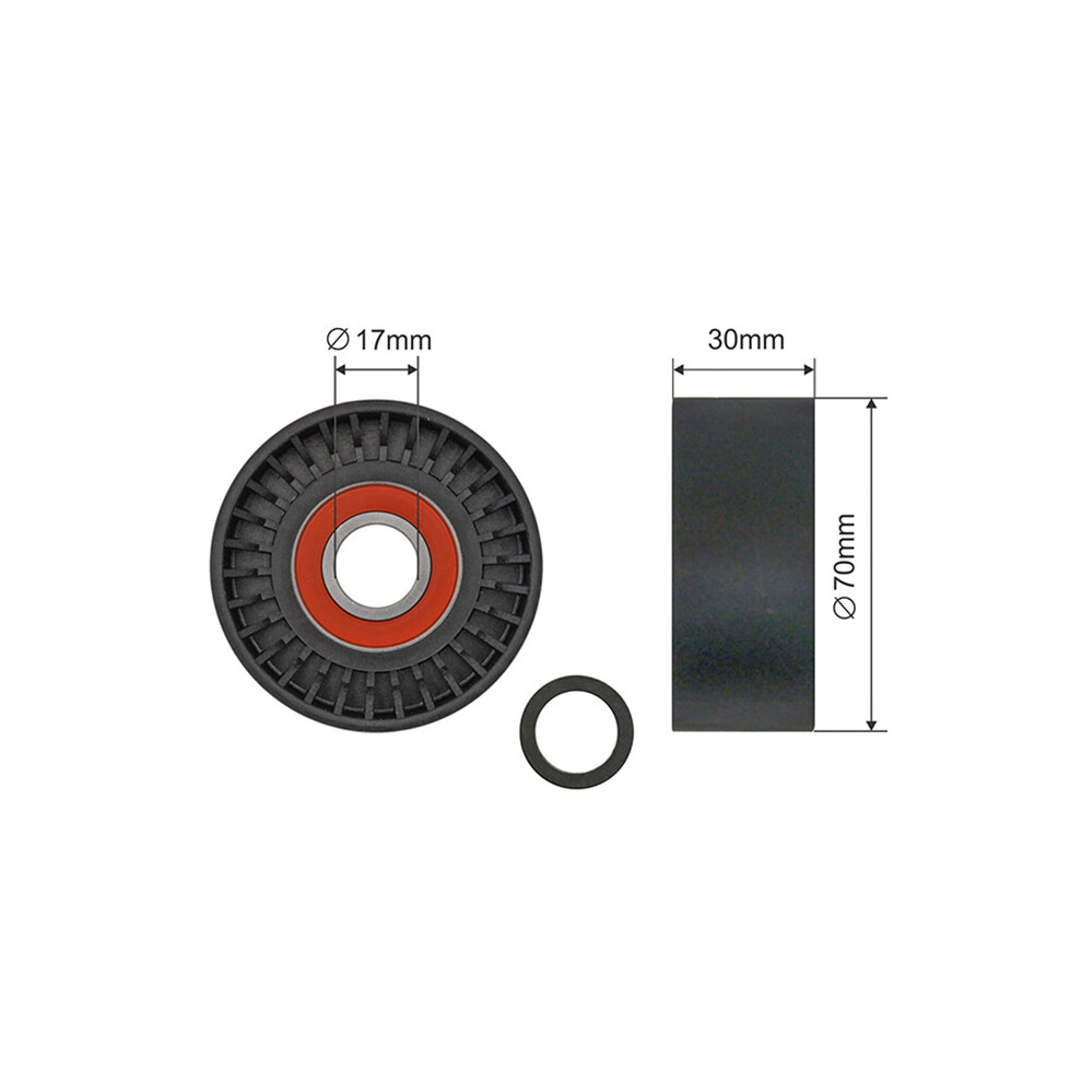 PULLEY IDLER V-BELT FOR PORSCHE 911 04-13 BOXSTER 04-13-image-OPC-PGYQ6CC-NEW