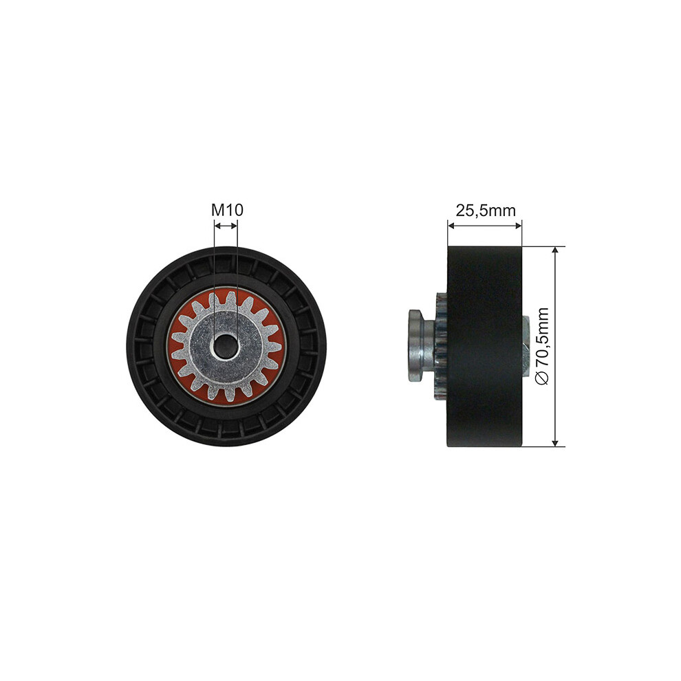 TENSIONER PULLEY VRIBBED BELT RNK-RE-036 FOR RENAULT LAGUNA/Grandtour 2.2L 4cyl - Image 7