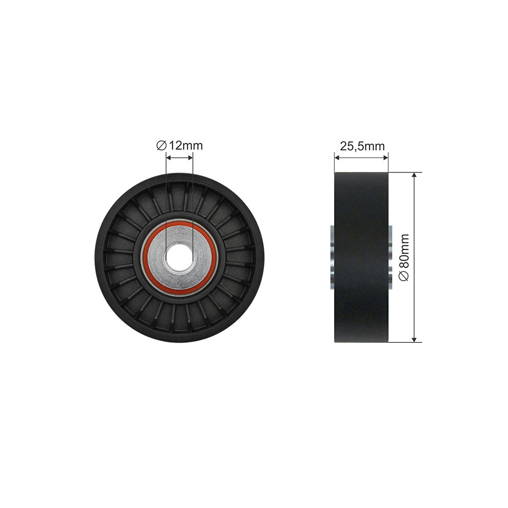 Pulley Idler V-Belt For Saab 9000 2.0/2.3 09.88-12.98 5902048234186