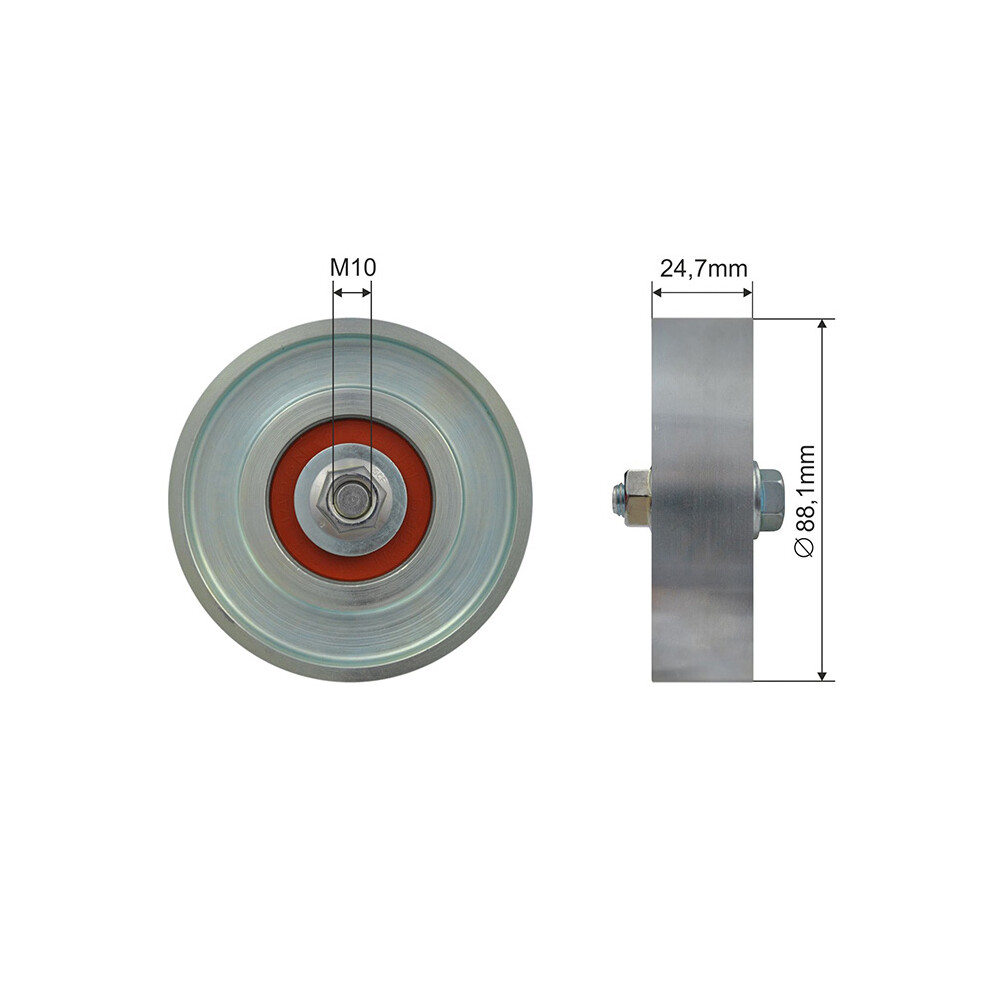 Pulley Idler For Toyota Yaris 1.0/1.3 04.99-11.10 5902048101365