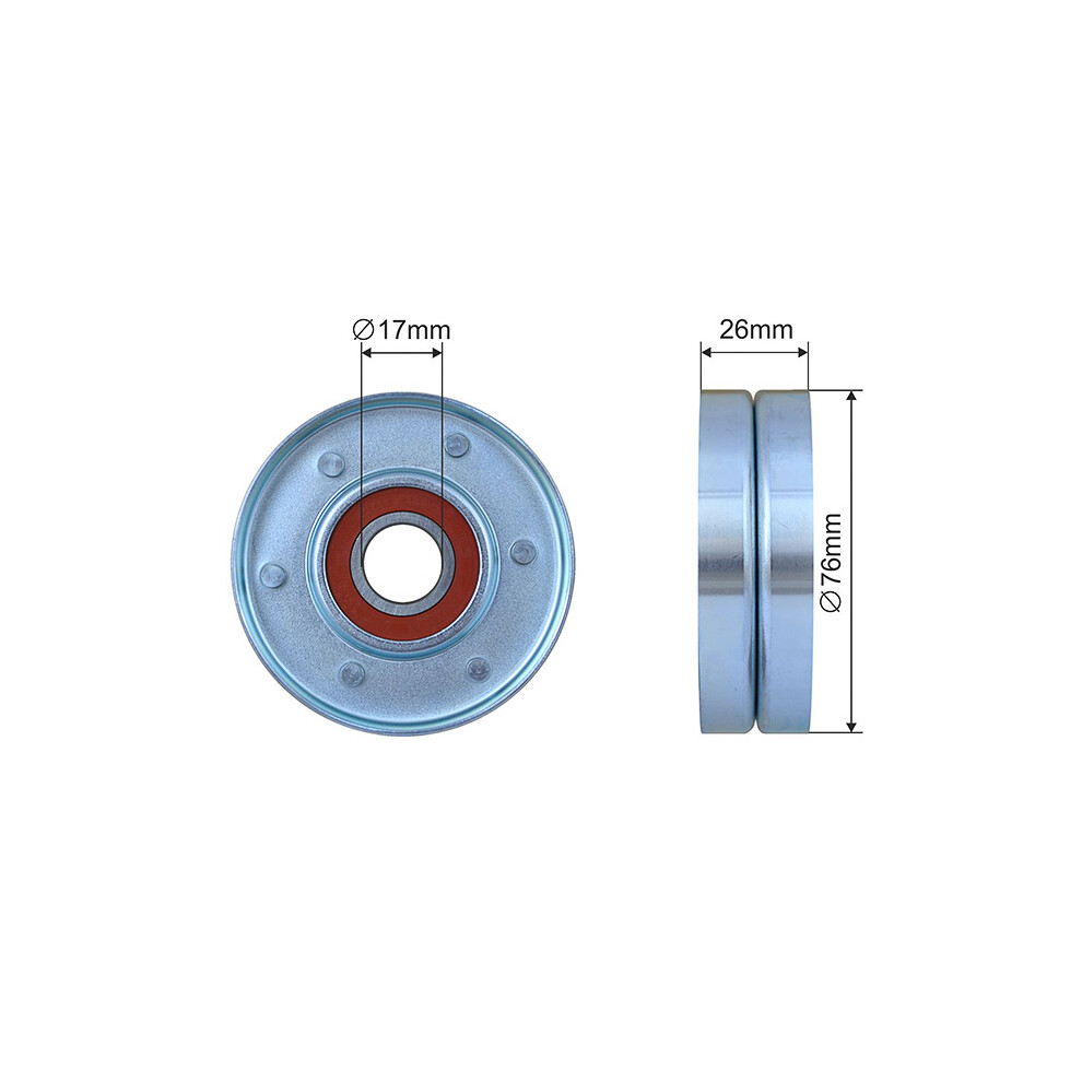 Fits NTY RNK-VV-015 V-RIBBED BELT PULLEY IDLER - Image 9