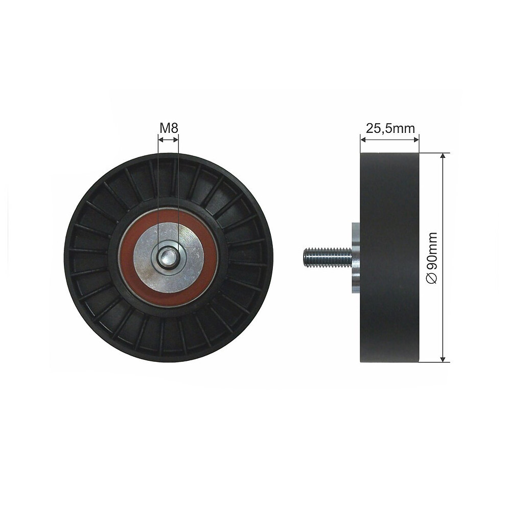 Nty Pulley Idler V-Belt For Vw Corrado Golf Ii Passat 88