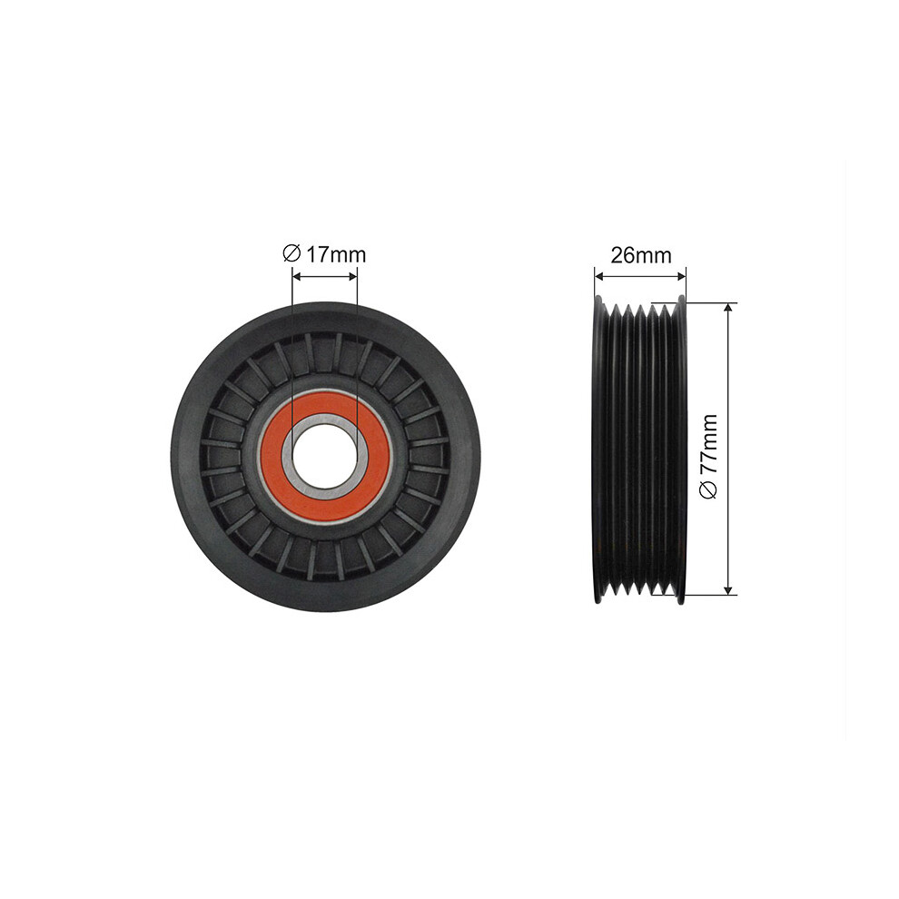 Nty Pulley Idler V-Belt For Opel Omega B Signum Vectra C 96-03