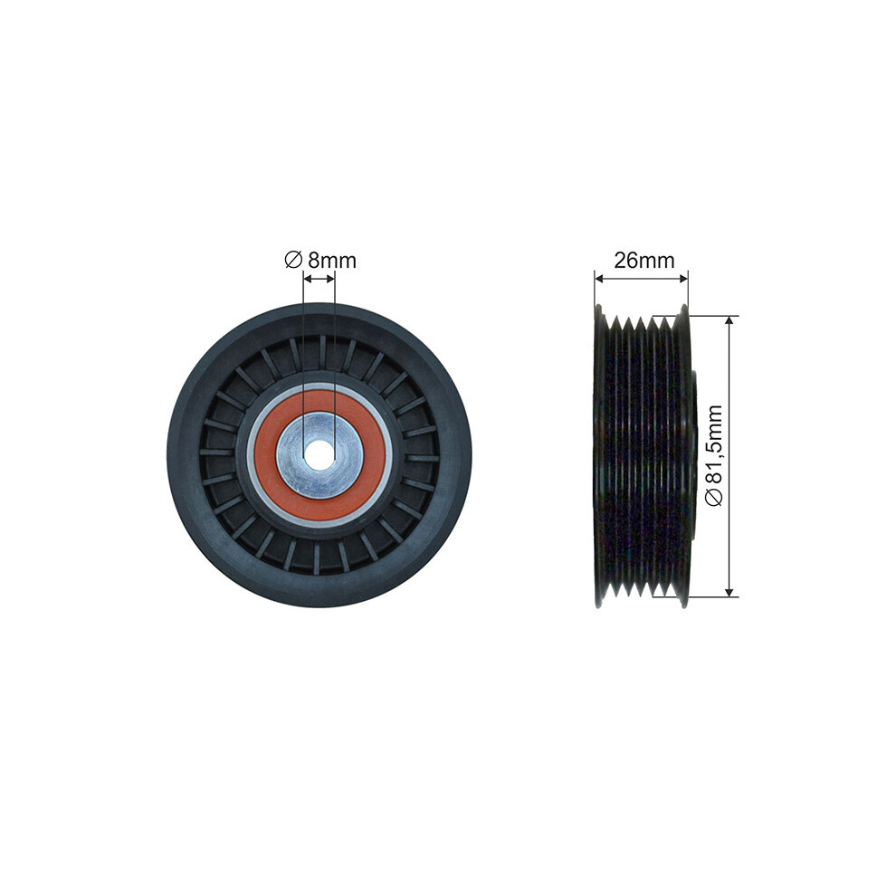 Nty Pulley Idler V-Belt For Vw Crafter 30-35 Crafter 30-50 2.5D 04 Size 30
