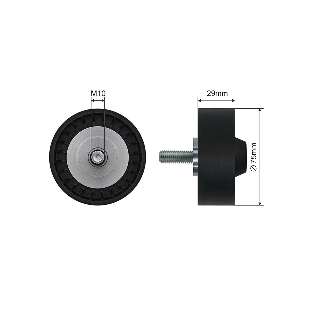 Fits NTY RNK-VW-035 V-RIBBED BELT PULLEY IDLER - Image 2