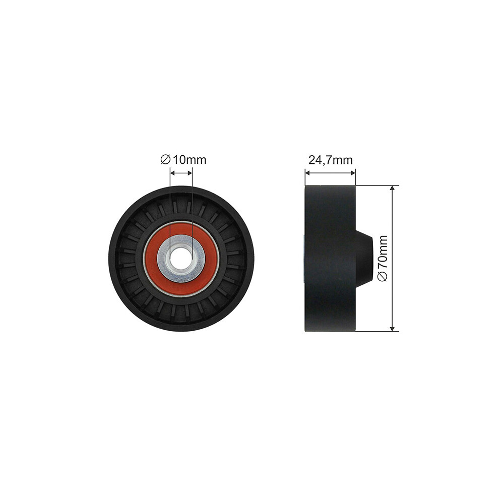 2x ✅Fits NTY RNK-SU-015 V-RIBBED BELT PULLEY IDLER ⭐UK Seller⭐ - Image 9