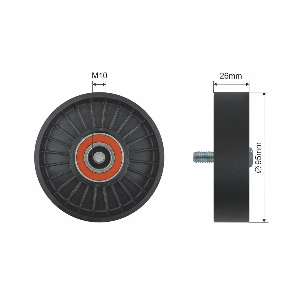 DEFLECTIONGUIDE PULLEY VRIBBED BELT RRK-KA-301 FOR HYUNDAI ACCENT/IV ix35 i40 - Image 9