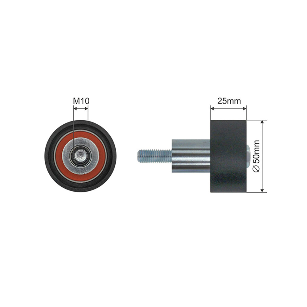 Fits NTY RNK-VW-040 PULLEY IDLER V-BELT - Image 6