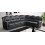 TEXAS CORNER SOFA BLACK FAUX LEATHER SUITE 1