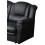 TEXAS CORNER SOFA BLACK FAUX LEATHER SUITE 3