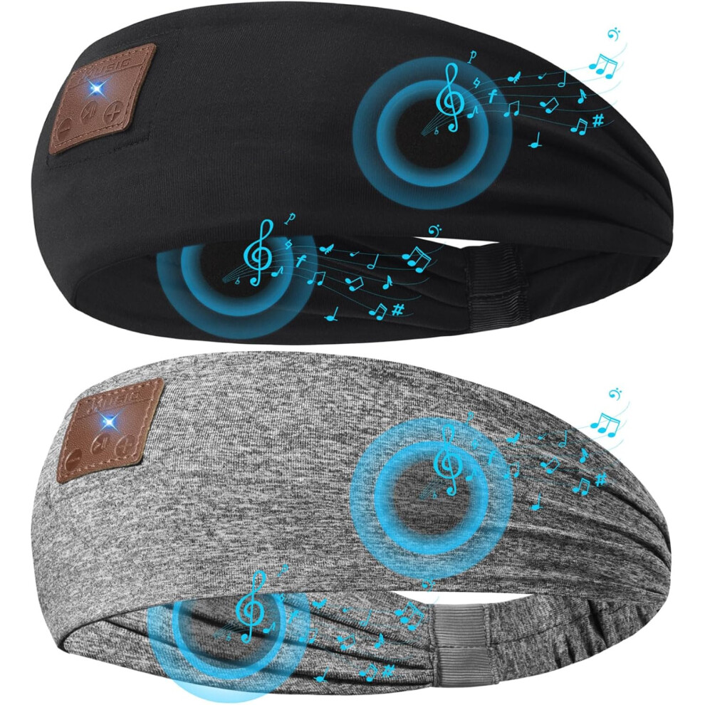 2-Pack Sleeping Headphones Bluetooth 5.4 Headband, Headband Headphones 763559350049