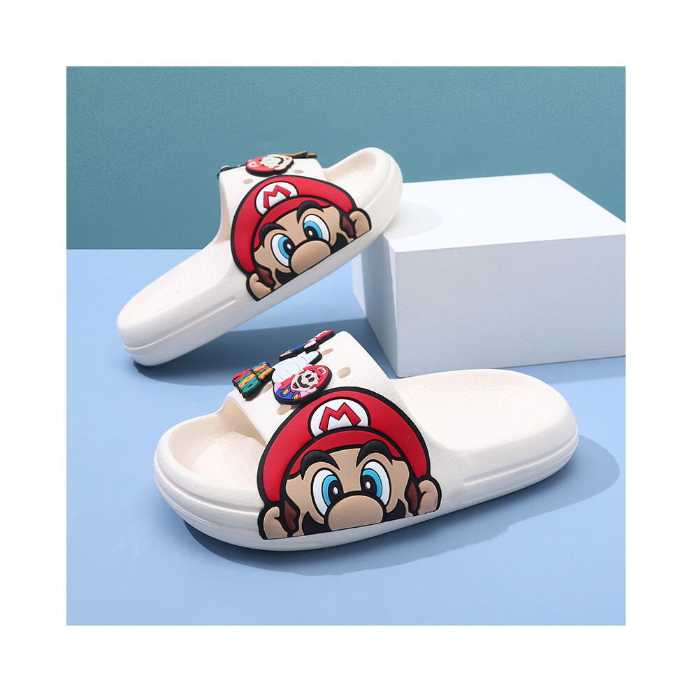 (OffWhite Mario,28/29)Adorable chaussons enfant Pikachu respirant antidérapant été intérieur maison chaussures