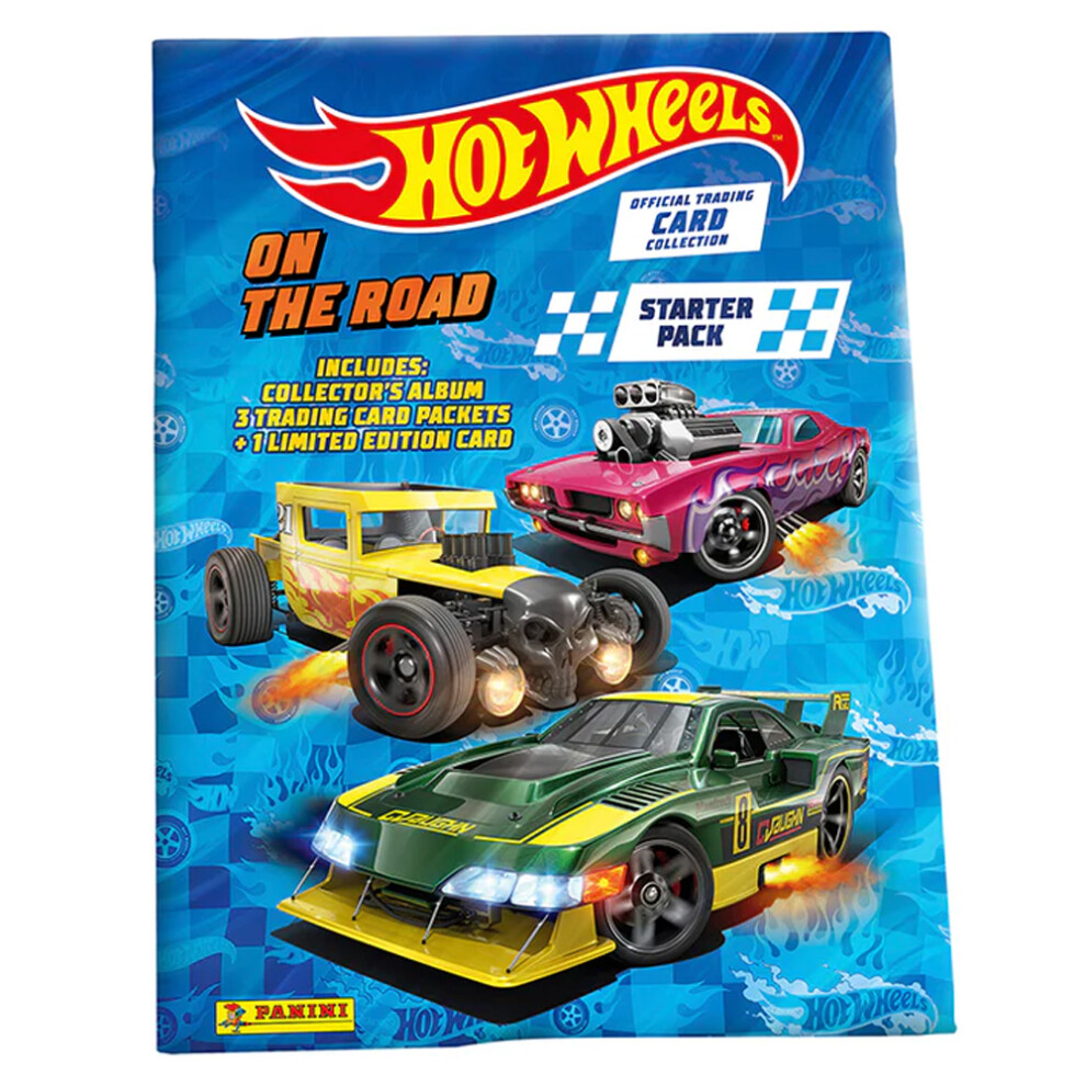 Panini Hot Wheels: On The Road Tcg - Starter Pack Binder (3 Packs & Le Card)