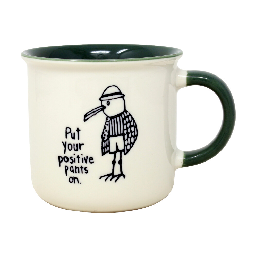 Mad About Mugs Green Coffee Mug Tea Mug Bird Design New China Dishwasher Microwave Safe 370Ml