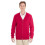 (2XL,Red)Men's V-Neck Button Cardigan Sweater 1