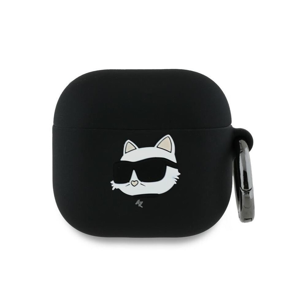 Karl Lagerfeld 3D Choupette Head Silicone Case For Airpods 4 - Kla4runchk Black 3666339398026