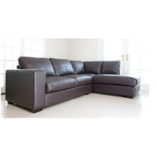 WESTPOINT VENICE BIG CORNER SOFA FAUX LEATHER BROWN RIGHT HAND SIDE