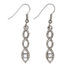 Traigheil Dangle Drop Earrings With Silver Amethyst Stone