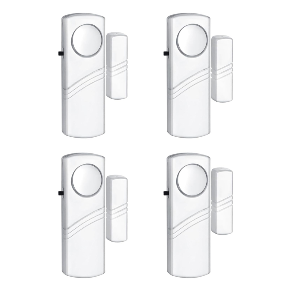 4Pcs Security Door Window Alarm, Wireless Burglar Doorbell Alarms For Office Pool 4852715929161