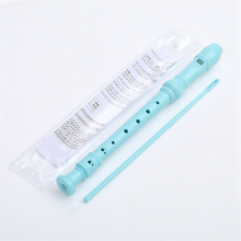 Green-8 Holes Soprano Recorder with Cleaning Rod, German Style C Key for Kids Beginners Students