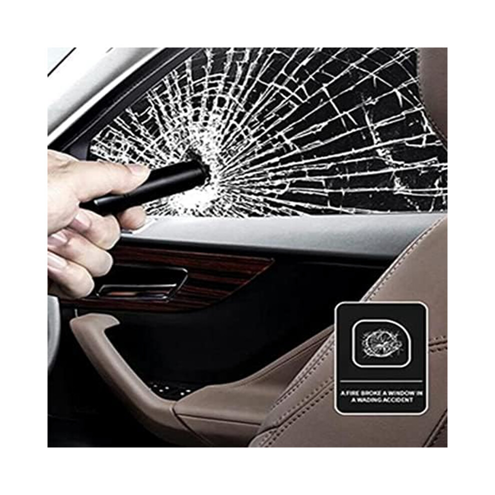 Safety Hammer, Safe Hammer Glass Breaker, Breaker And Seatbelt Cutter, Car Emergency (Red) Red 4852715932376