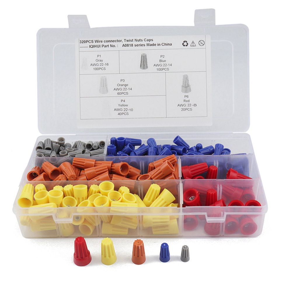 320Pcs Set Crimp Cap Screw Terminal/Wire Connector/Cap Terminal Closed 4852715952060