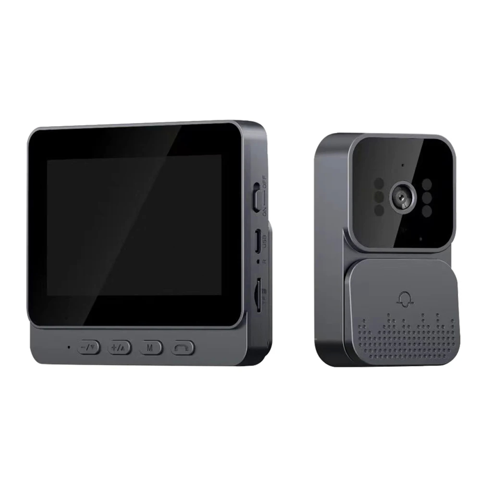 Video Doorbell Ir Night Vision Wireless Door Bell 1080P 4.3Inch Ips Screen Camera 2.4G For Villa Home(A) 4852715949596