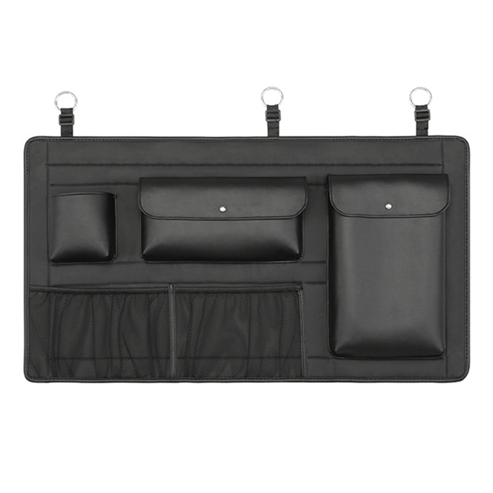 Suv Car Trunk Seat Bag Back Organizer Leather Auto Backseat Hanging Storage Bottle Water Cup Tools 4852715959045
