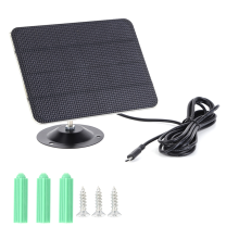 10W 5V USB Solar Panel Charger Kit IPX6 Waterproof 360 Adjustable Bracket for Security Camera Dome Mini