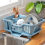 Dish Drying Rack-Dish Rack with Auto-Drain Organizer and Drainaboard Set for Kitchen Counter Restaurant C 5
