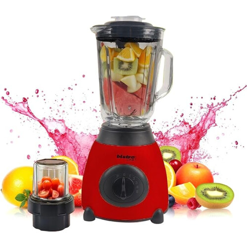 (Red) Bistro Chef 2-in-1 Mixer Blender 850W