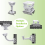 2Pcs Universal Wall Mounting Bracket with 6 Loops, Stainless Steel Vertical Pole Mount Adapter for CCTV Security Camera 6