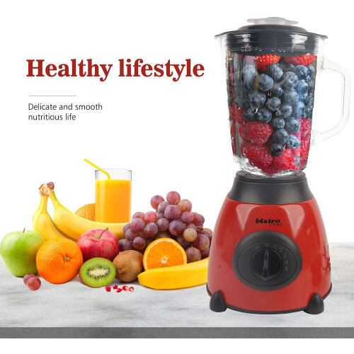 (Red) Bistro Chef 2-in-1 Mixer Blender 850W 2