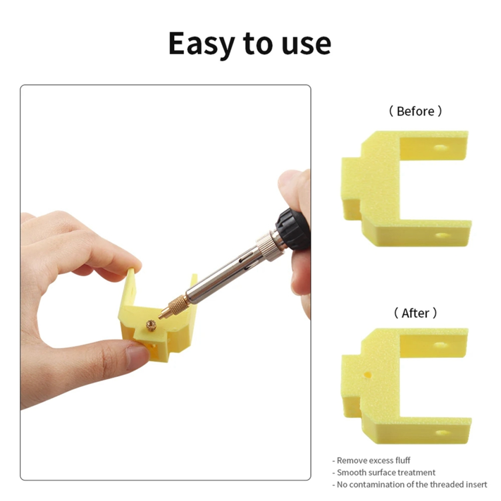 Heat Insert Nut Iron Tip Internal Thread Head M2-M8 Brass Hot Melt Insertion Kit with 100pcs M3-image-OPC-PGYQP9M-NEW